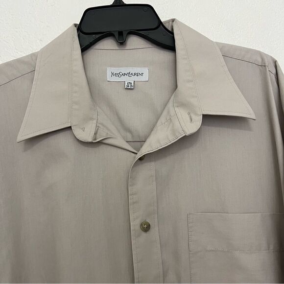 Yves Saint Laurent’s Men’s Button Down Collared Shirt Size 17.5 34-35 - Picture 3 of 10